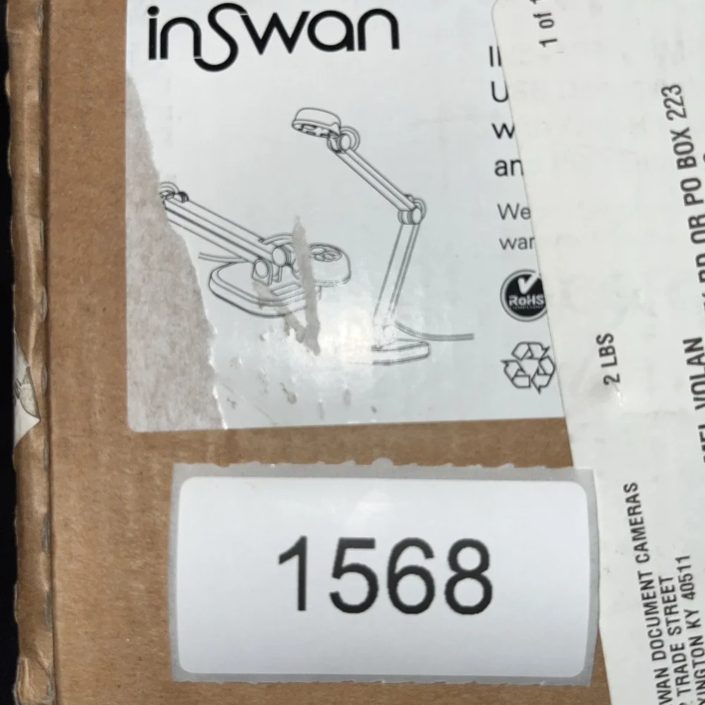 Inswan INS-1 Tiny 8MP USB Document Camera W/ Auto-Focus & Led Light